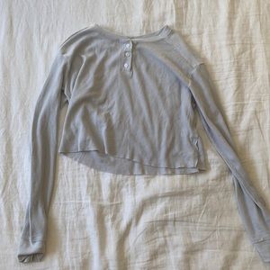 Wild Fable cropped light blue shirt